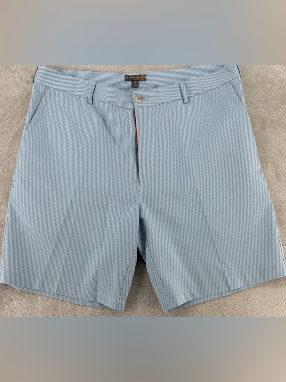 Peter Millar Men's Golf Shorts 38 Blue Performance Crown Sport Stretch